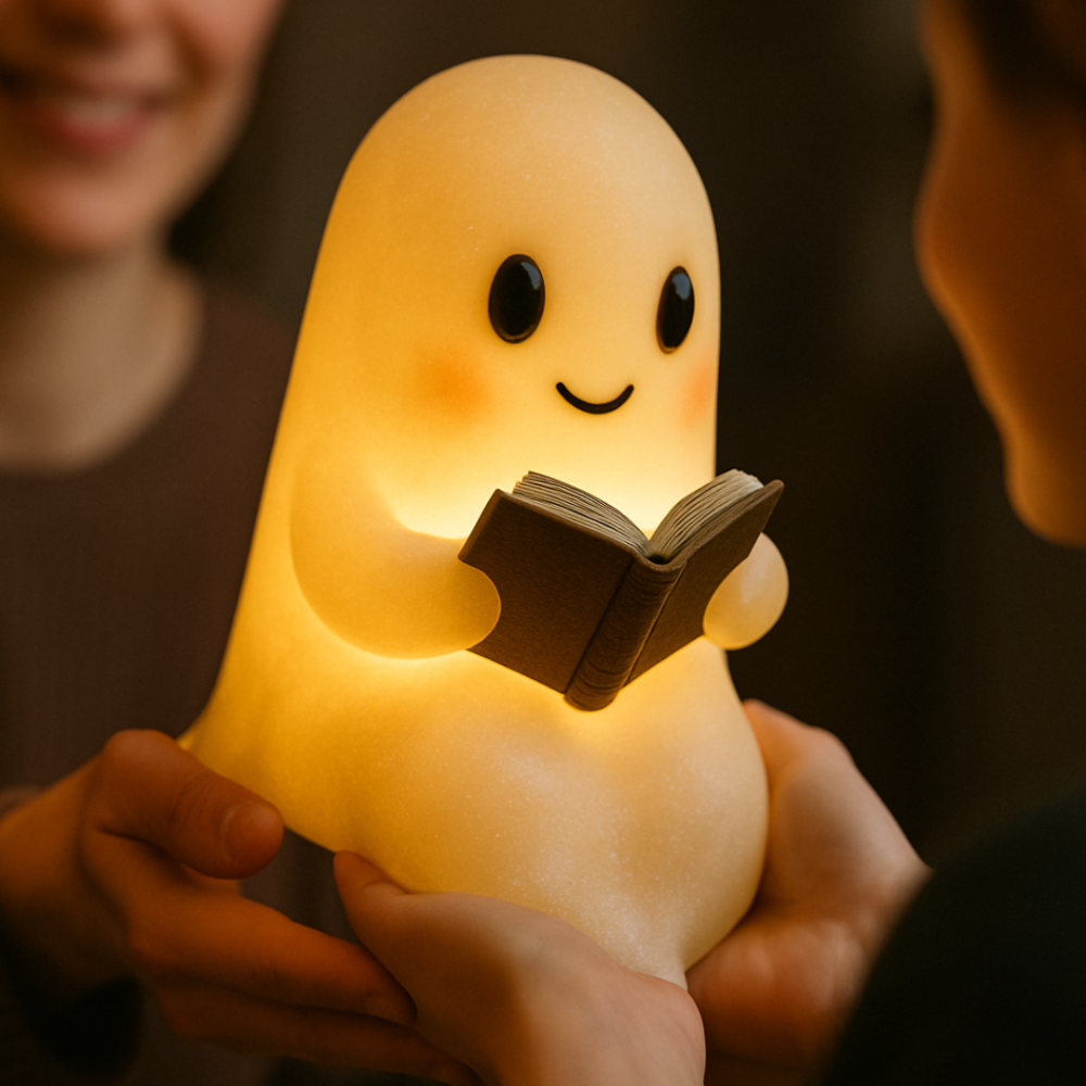 Luce notturna a LED a forma di fantasma per bambini — luce calda