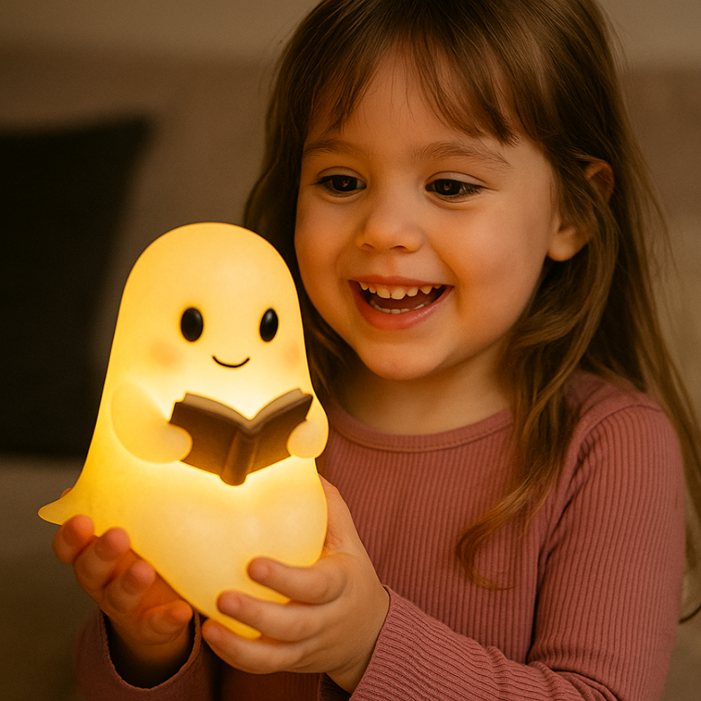 Luce notturna a LED a forma di fantasma per bambini — luce calda