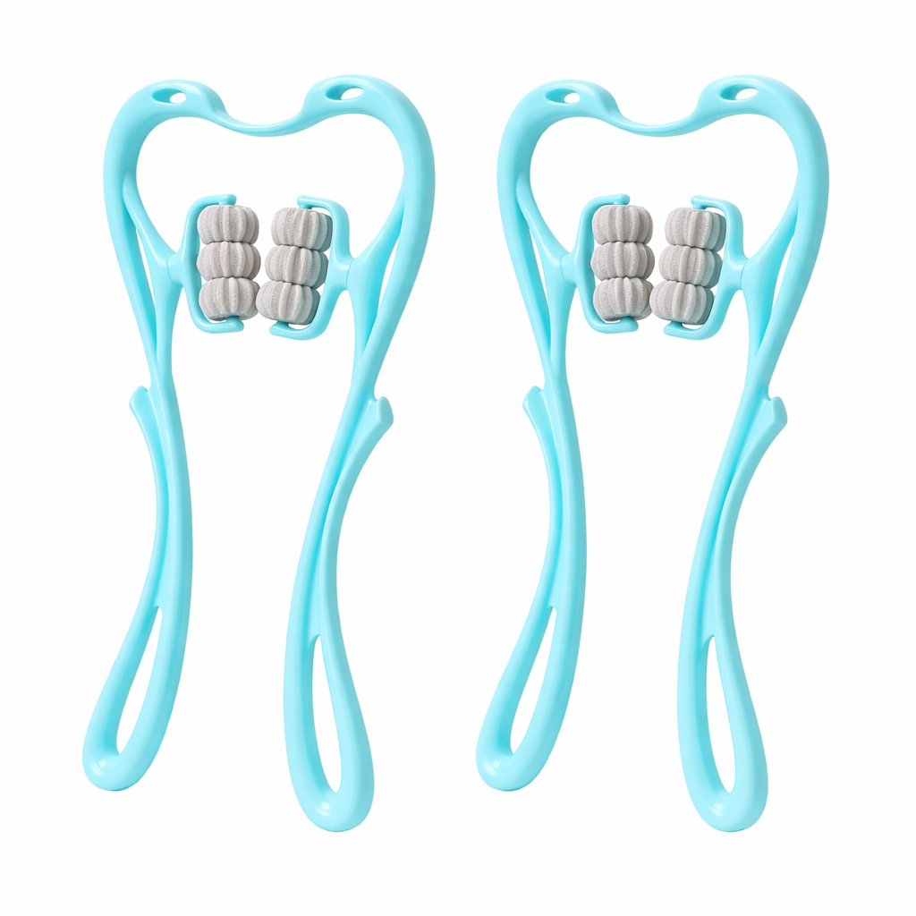 Ergonomisk manuell nackmassager — konturerad design för halsryggen