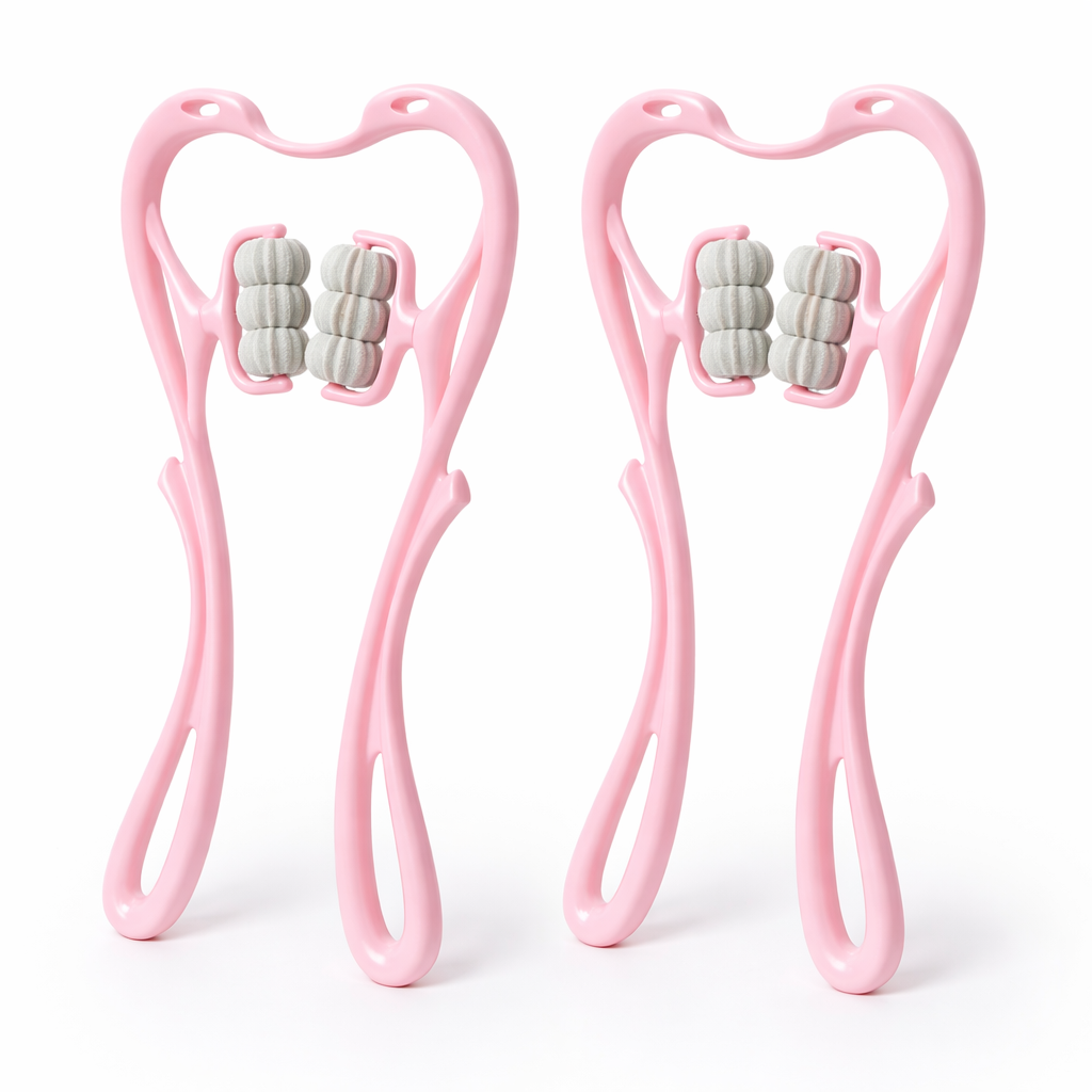 Ergonomisk manuell nackmassager — konturerad design för halsryggen
