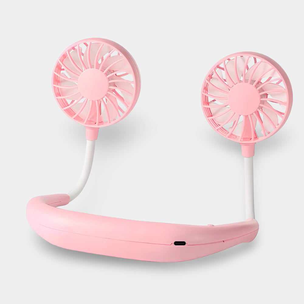 Mini ventilator USB portabil pentru gât — design fără folosirea mâinilor