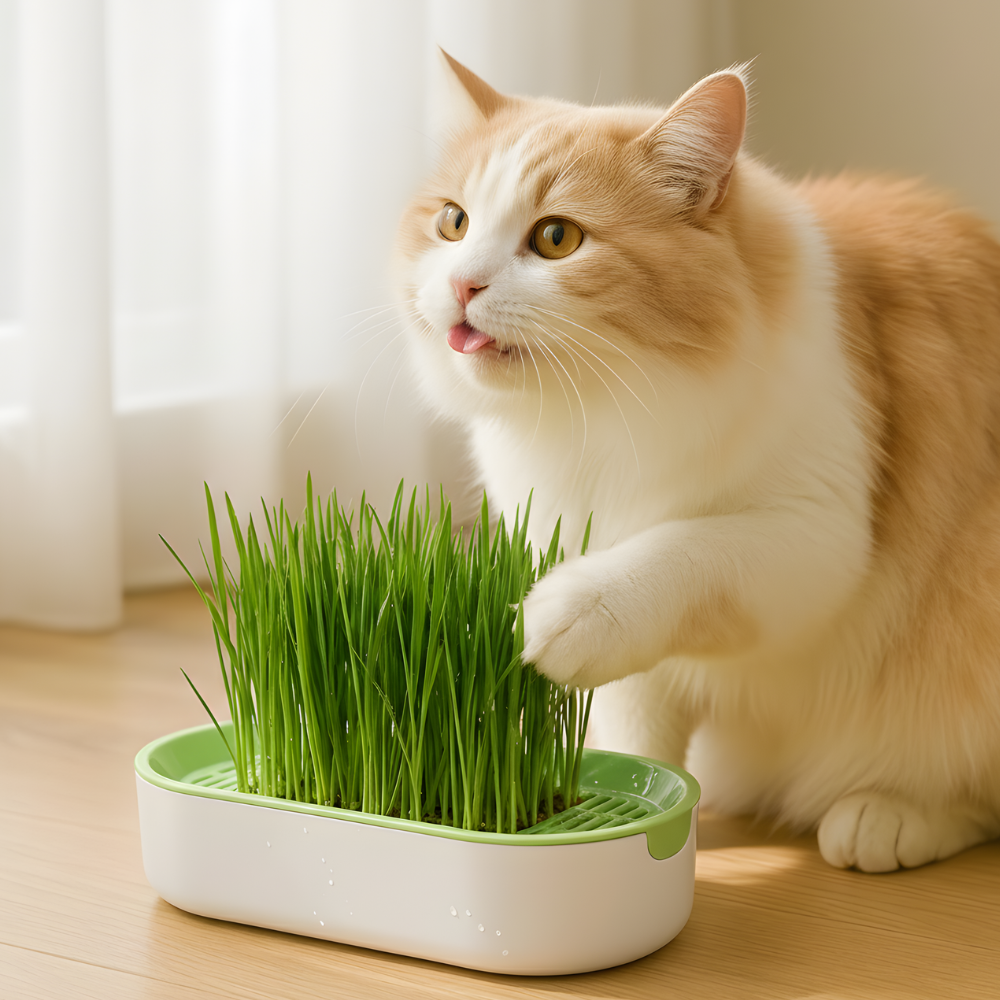 NatureNibble 室内猫用草栽培トレー - 通気性のある設計