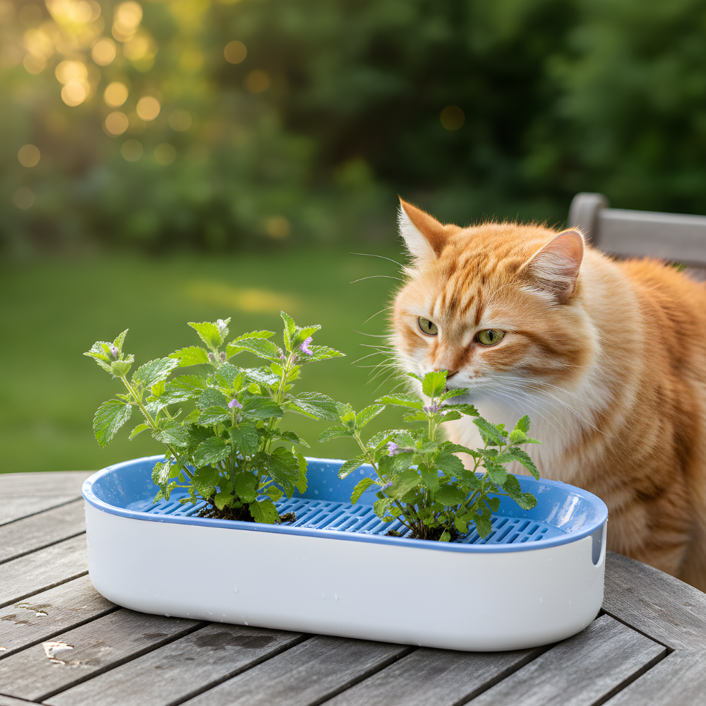 NatureNibble 室内猫用草栽培トレー - 通気性のある設計