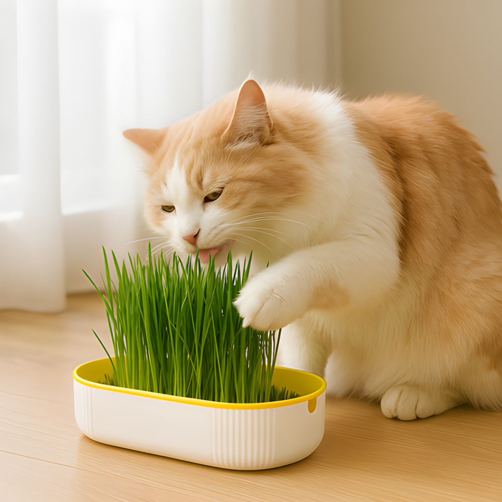 NatureNibble 室内猫用草栽培トレー - 通気性のある設計