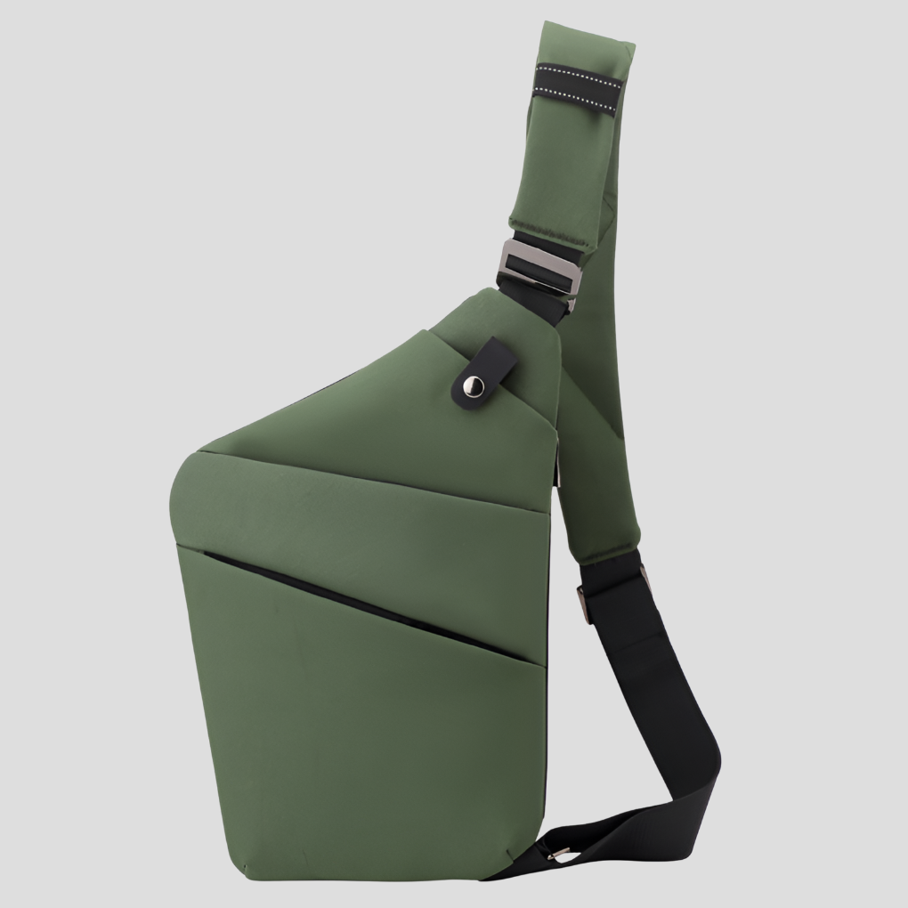 Sac à bandoulière imperméable antivol avec fermeture éclair dorsale dissimulée