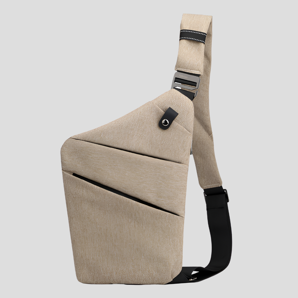 Sac à bandoulière imperméable antivol avec fermeture éclair dorsale dissimulée