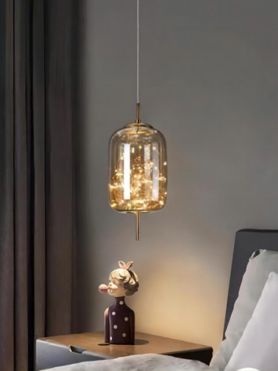 Nordic Starry Cylinder Glass Pendant Lamp | Esilora