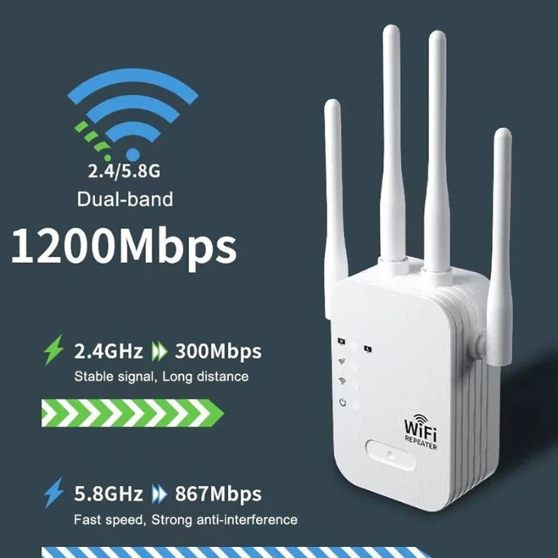 Amplificateur de portée WiFi extérieur pour jardin, bureau et plus, offrant une puissance de signal ultime