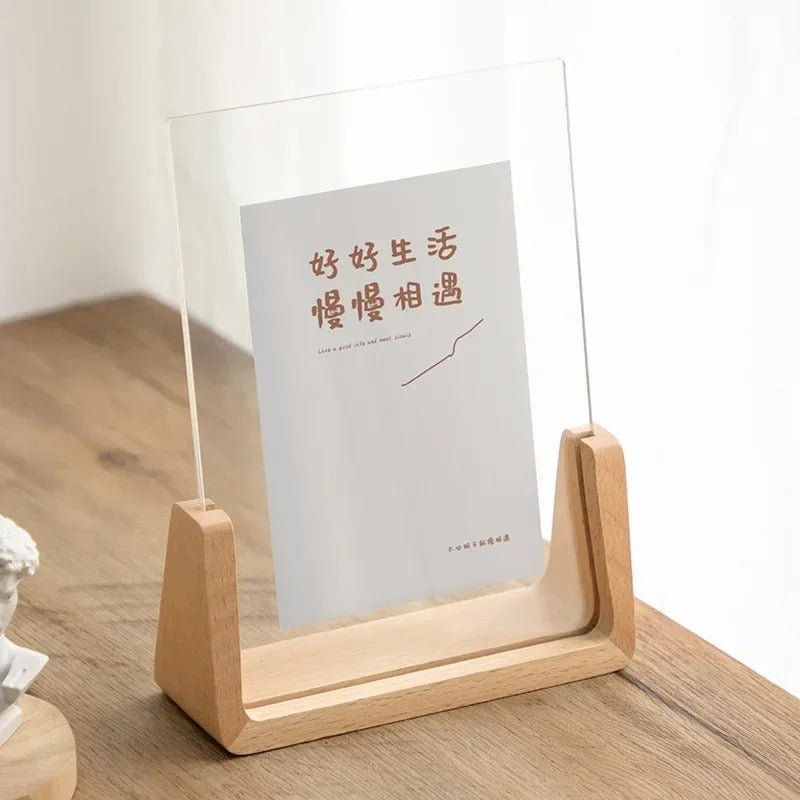 Transparent akrylfotoramme — moderne borddisplay