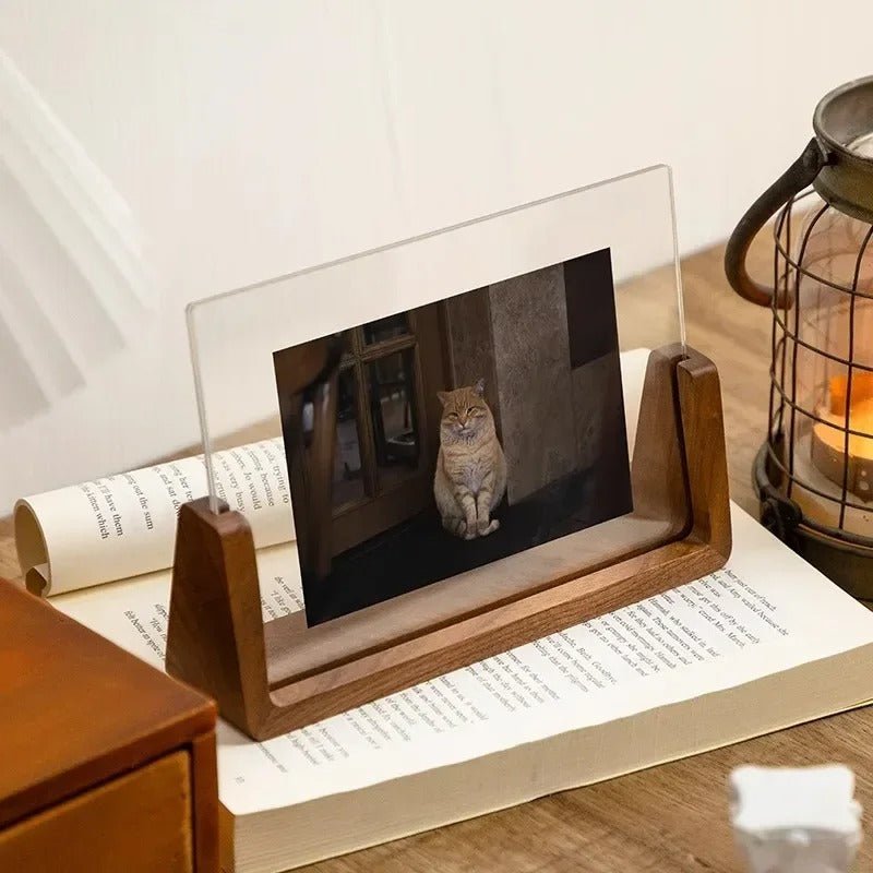 Transparent akrylfotoramme — moderne borddisplay