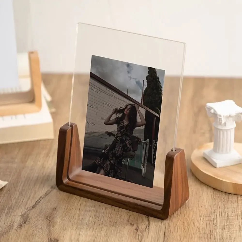 Transparent akrylfotoramme — moderne borddisplay