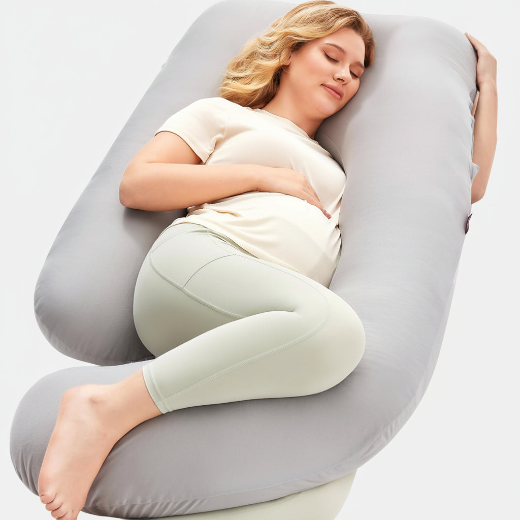 Anatomický celotělový těhotenský polštář pro spaní na boku