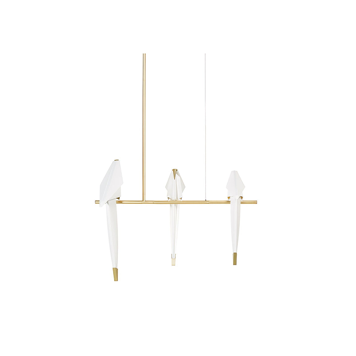 Sculpted Paper Crane Bird LED Hanging Chandelier