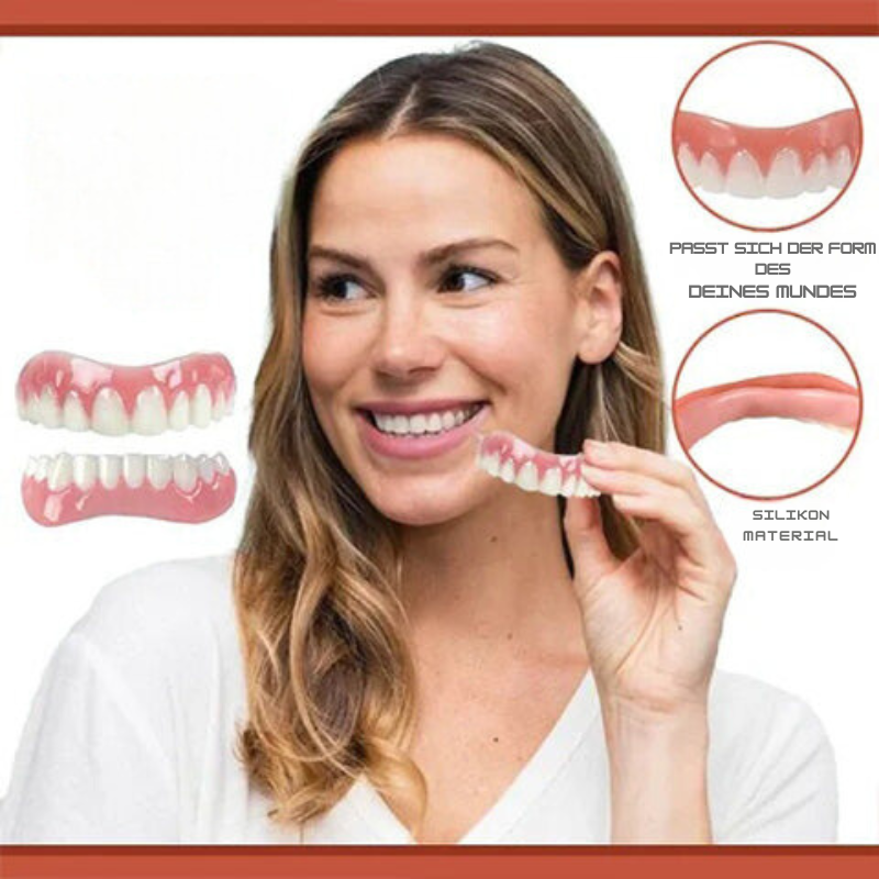Set de prótesis de silicona biocompatible GlowSmile para un ajuste sin dolor y una sonrisa natural