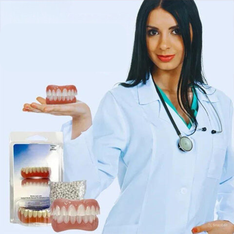 Set de prótesis de silicona biocompatible GlowSmile para un ajuste sin dolor y una sonrisa natural