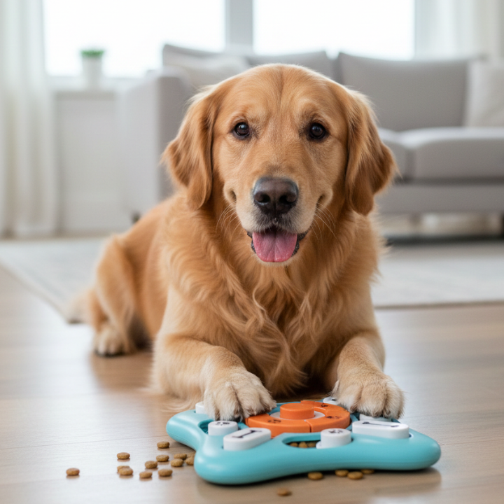 PawLogic インタラクティブ犬用知育フィーダー - おやつ用コンパートメント