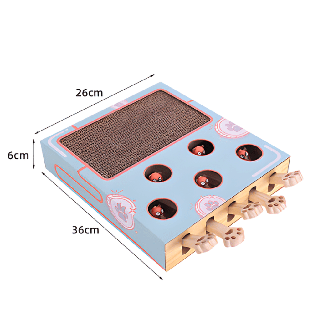 Aire de jeux interactive 3-en-1 pour chat PawPuzzle