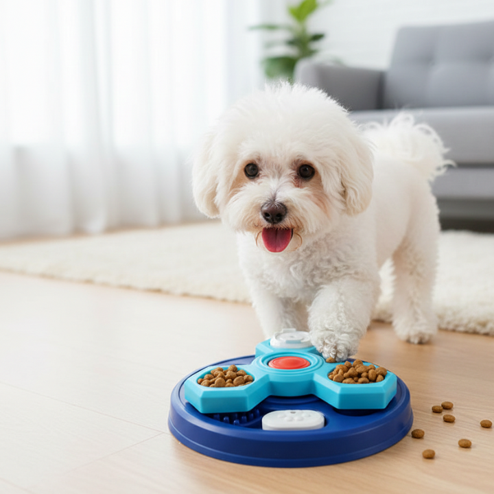 PawSense Interactive Slow Feeder Dog Bowl — Puzzle Design