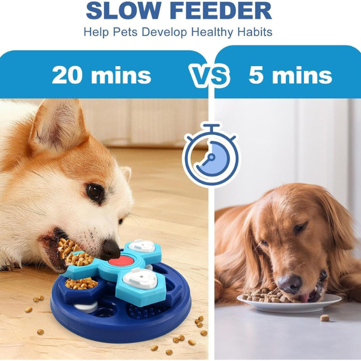 PawSense Interactive Slow Feeder Dog Bowl — Puzzle Design