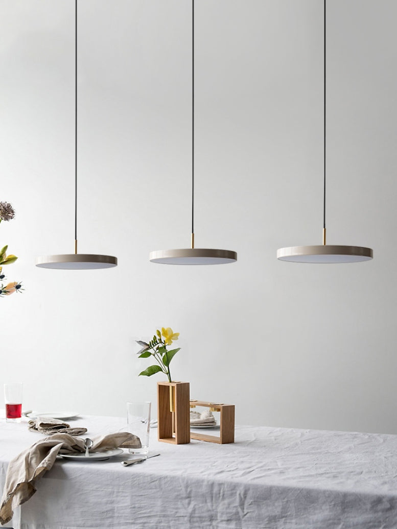 Modern Disc Pendant Light — Nordic Minimalist Fixture for Dining & Kitchen | Esilora