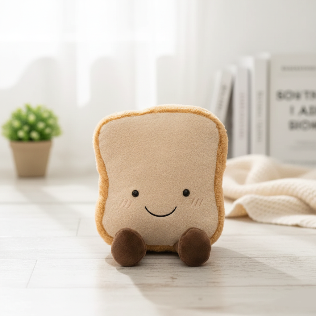 Bread Shaped Soft Plush Toy — Cute Cuddle Design