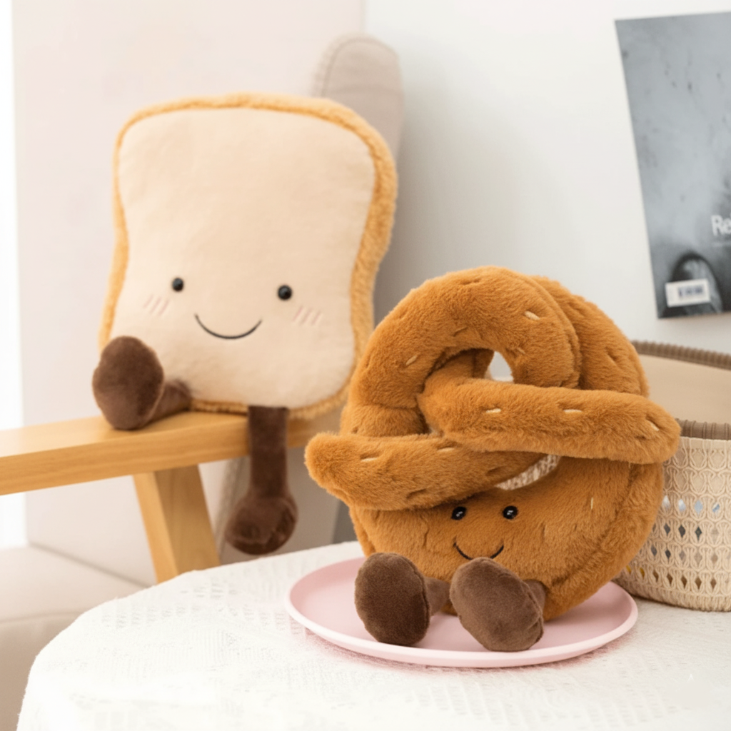 Bread Shaped Soft Plush Toy — Cute Cuddle Design
