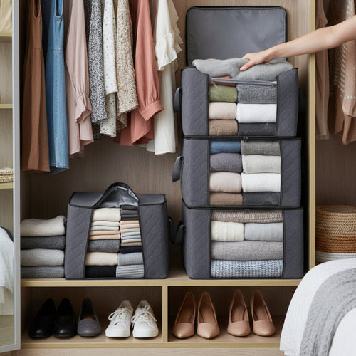 Set da 3 cubi porta abiti — finestra integrata