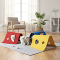 Tapis d’activité pour chat PlayFold — panneaux pliables et ouvertures en tunnel