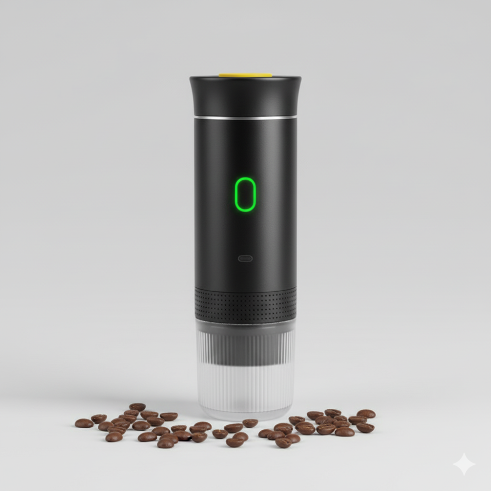 Aparat portabil de espresso reîncărcabil prin USB - aparat electric de preparat cafea fără fir, cu baterie încorporată