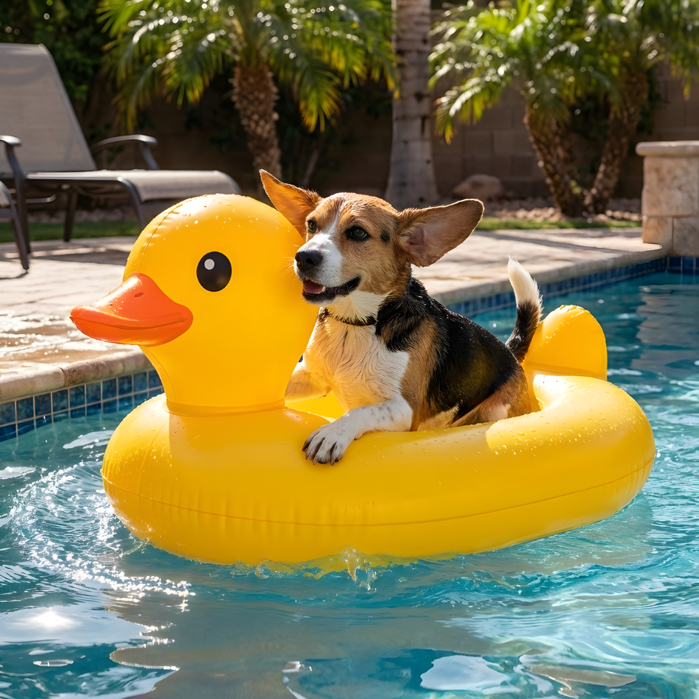 PupFloat opblaasbare drijfmat voor honden - dubbele luchtkamers