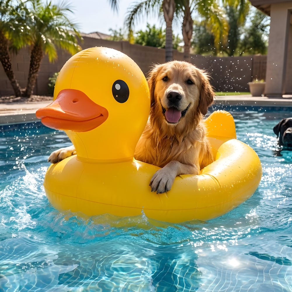 PupFloat opblaasbare drijfmat voor honden - dubbele luchtkamers