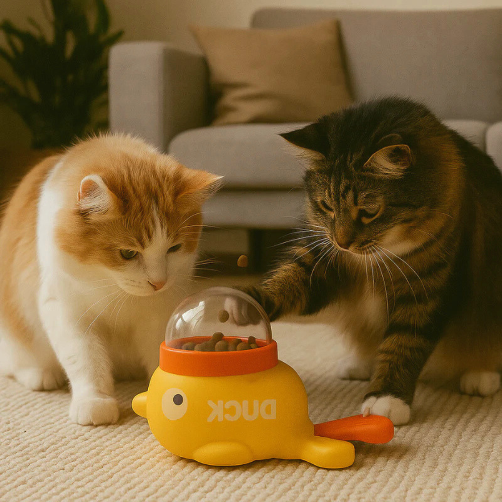 PurrFeast interaktiv foderdispenser til katte - aktivitetsfoderautomat