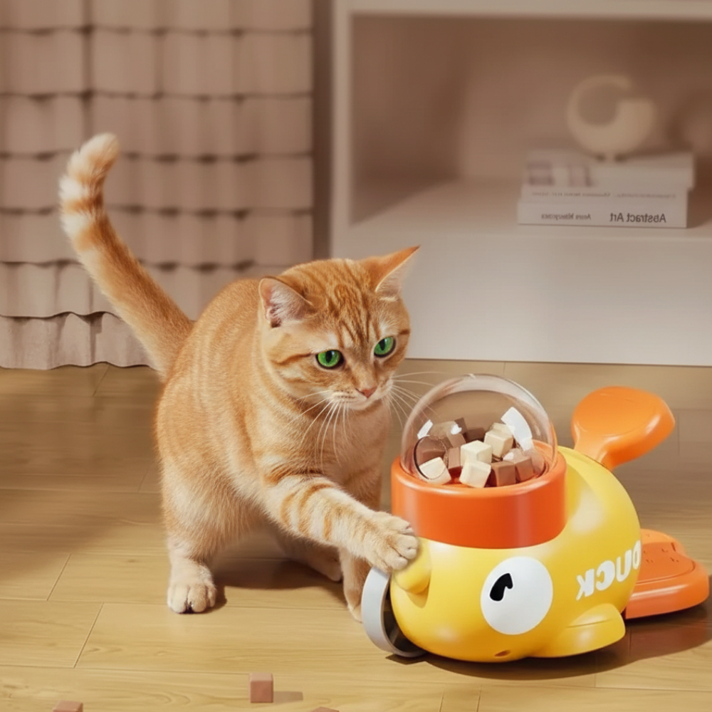 PurrFeast interaktiv foderdispenser til katte - aktivitetsfoderautomat