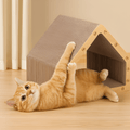 PurrHaven Cozy Cat Scratching House — Hideaway, Rest & Play
