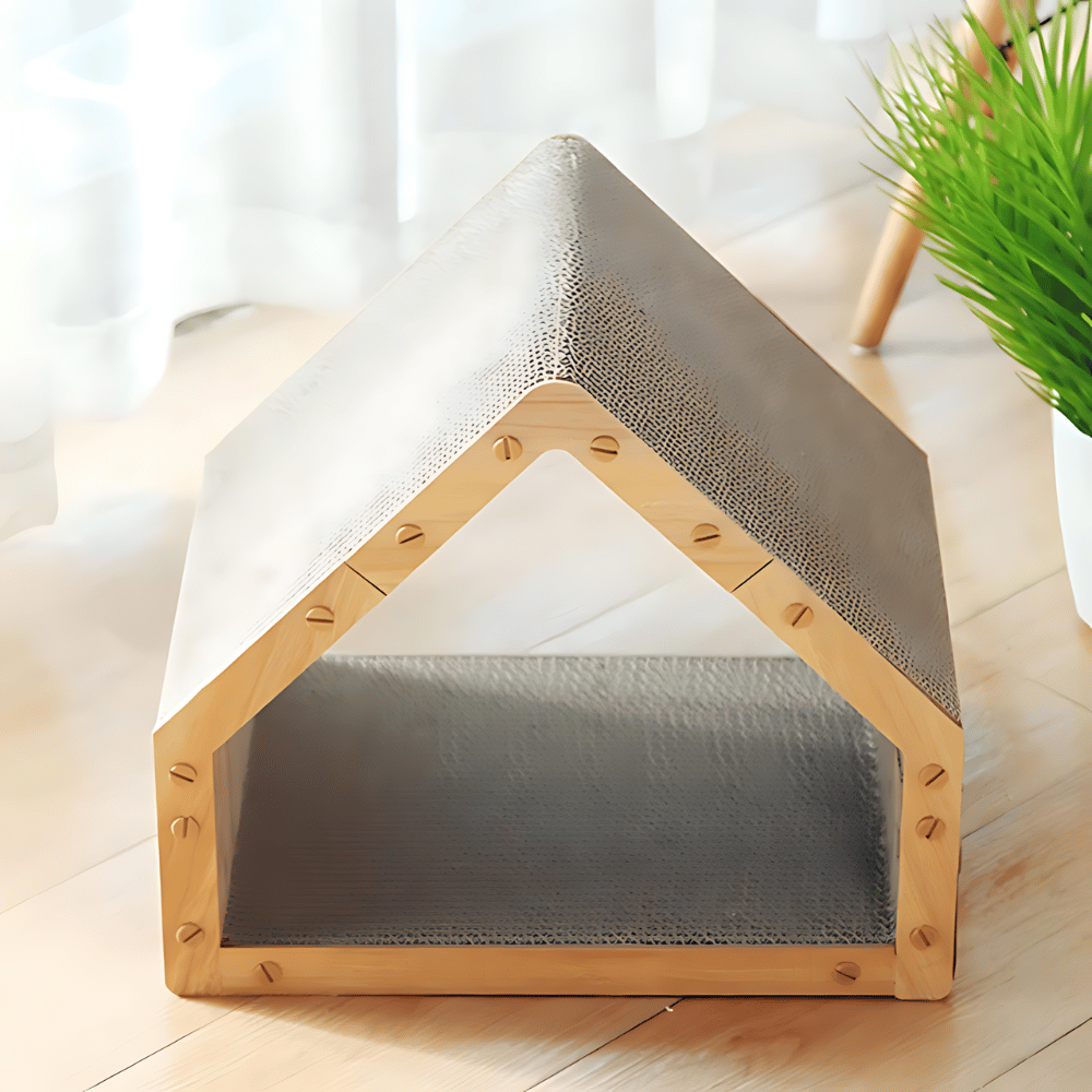 PurrHaven Cozy Cat Scratching House — Hideaway, Rest & Play