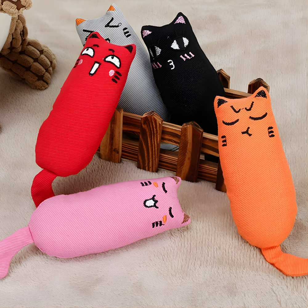 ערכת צעצועי קטיפה ממולאים בנפית לחתולים PurrKick — צעצועי משחק רכים