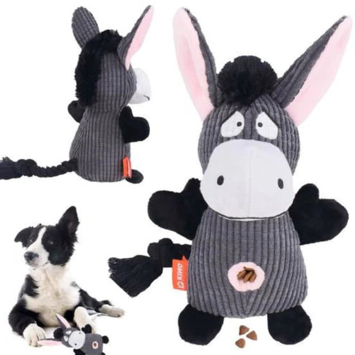 SqueakPelt Tough Plush Dog Toy — Reinforced Stitching, Squeaker