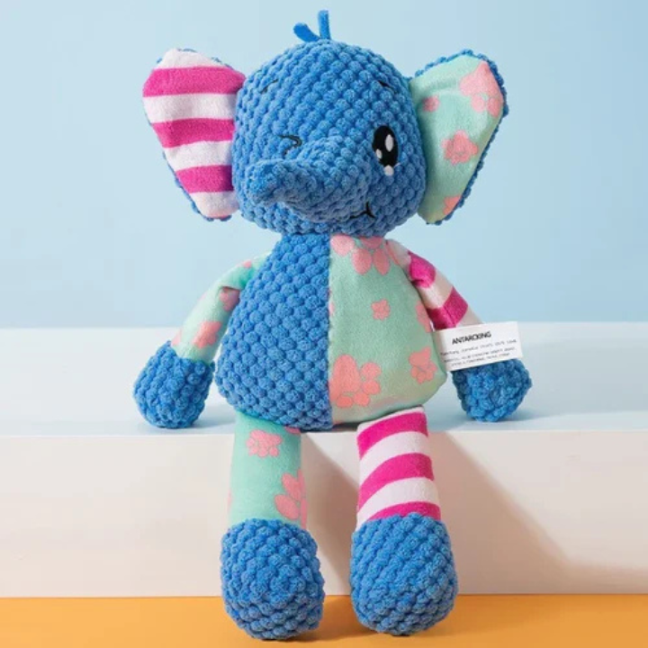 PlushForge Pískací hračka pro psy - nezničitelná plyšová žvýkací hračka
