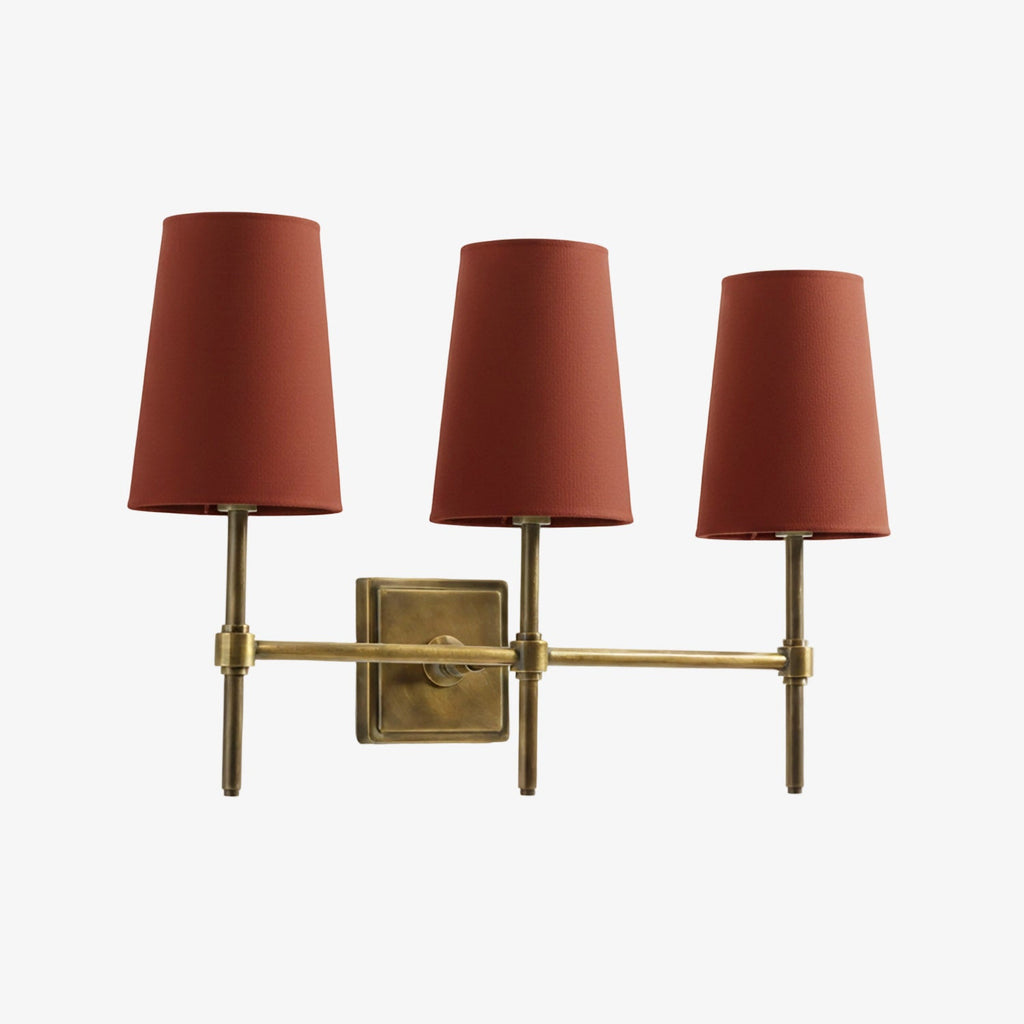 Rowan Elegant White-Linen Shade Wall Lamp – Retro Metal Wall Light for Bedroom & Hallway | Esilora