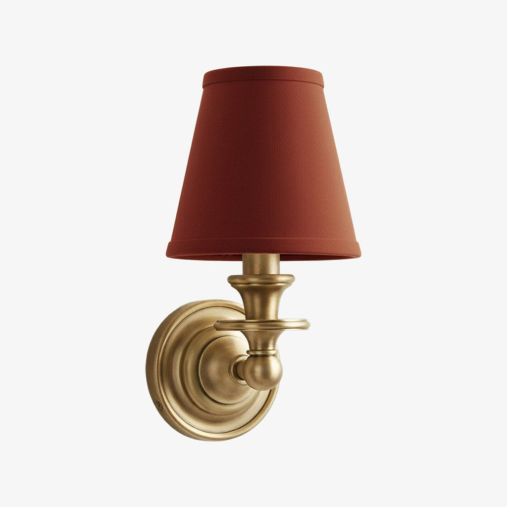 Rowan Drum Shade Wall Sconce – Fabric Sconce Light for Cozy Cottage Lighting | Esilora