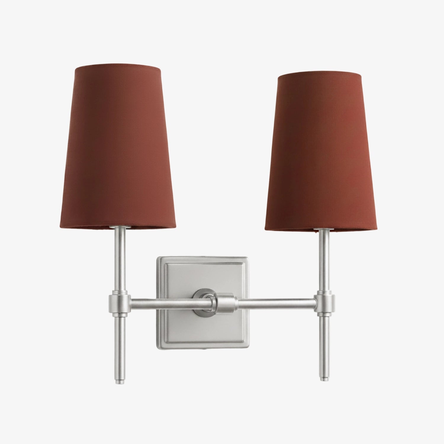 Rowan Elegant White-Linen Shade Wall Lamp – Retro Metal Wall Light for Bedroom & Hallway | Esilora