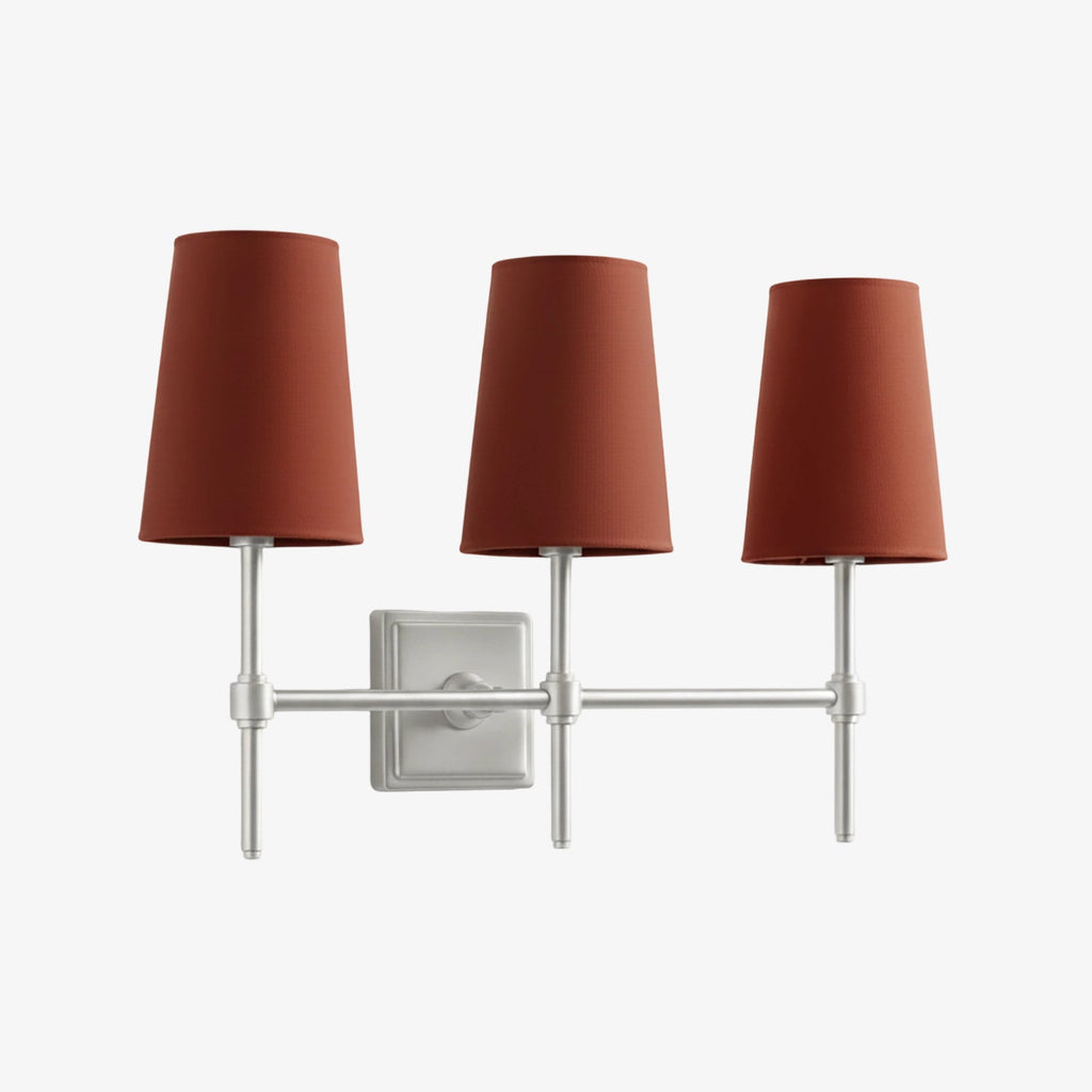 Rowan Elegant White-Linen Shade Wall Lamp – Retro Metal Wall Light for Bedroom & Hallway | Esilora