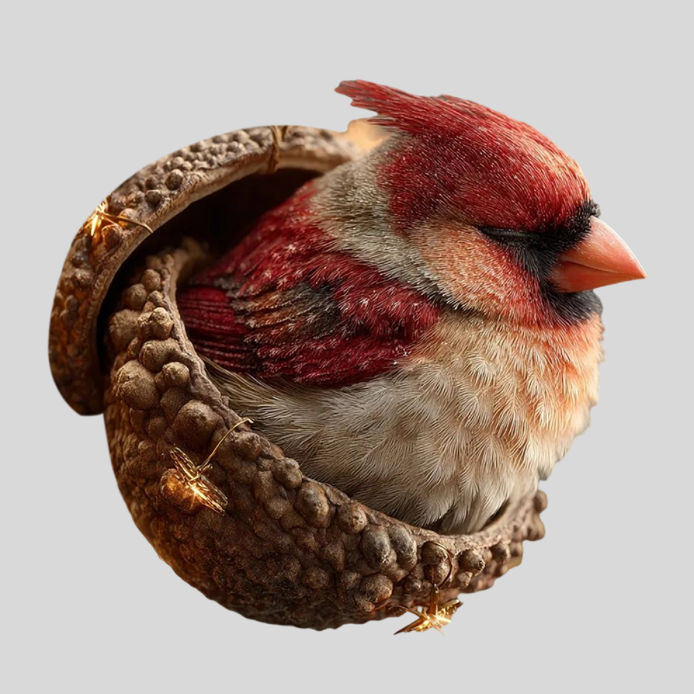 Figura decorativa de animal para estantería — diseño de bellota y silueta detallada de fauna salvaje
