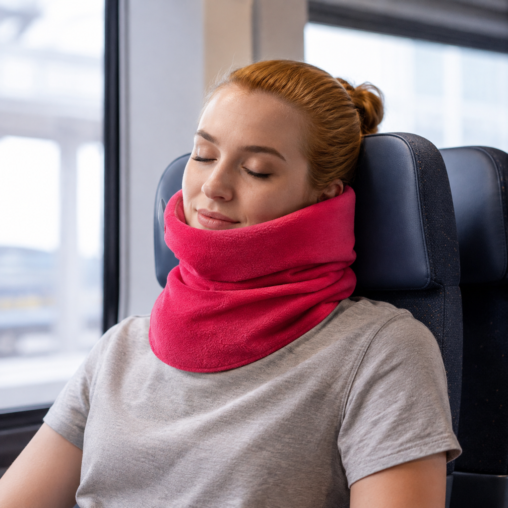 Ergonomisch reiskussen van traagschuim voor de nek, met contourvorm