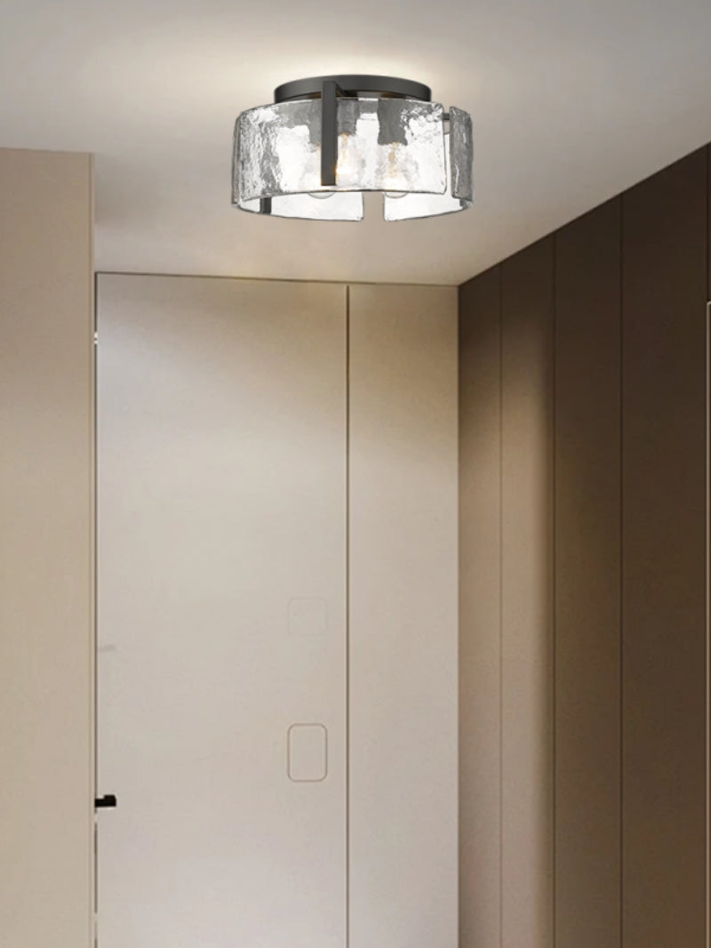 Plafonnier moderne rétro Kalvora avec abat-jour sculptural - Idéal pour chambre ou salon | Esilora