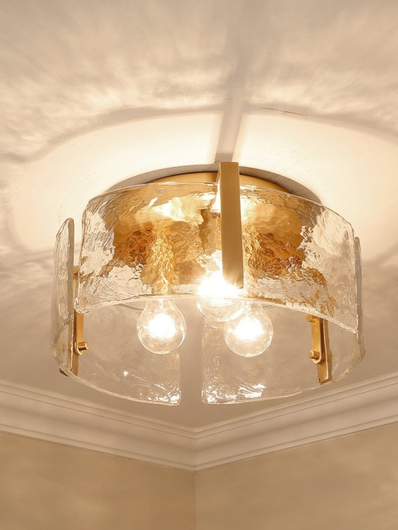 Plafonnier moderne rétro Kalvora avec abat-jour sculptural - Idéal pour chambre ou salon | Esilora