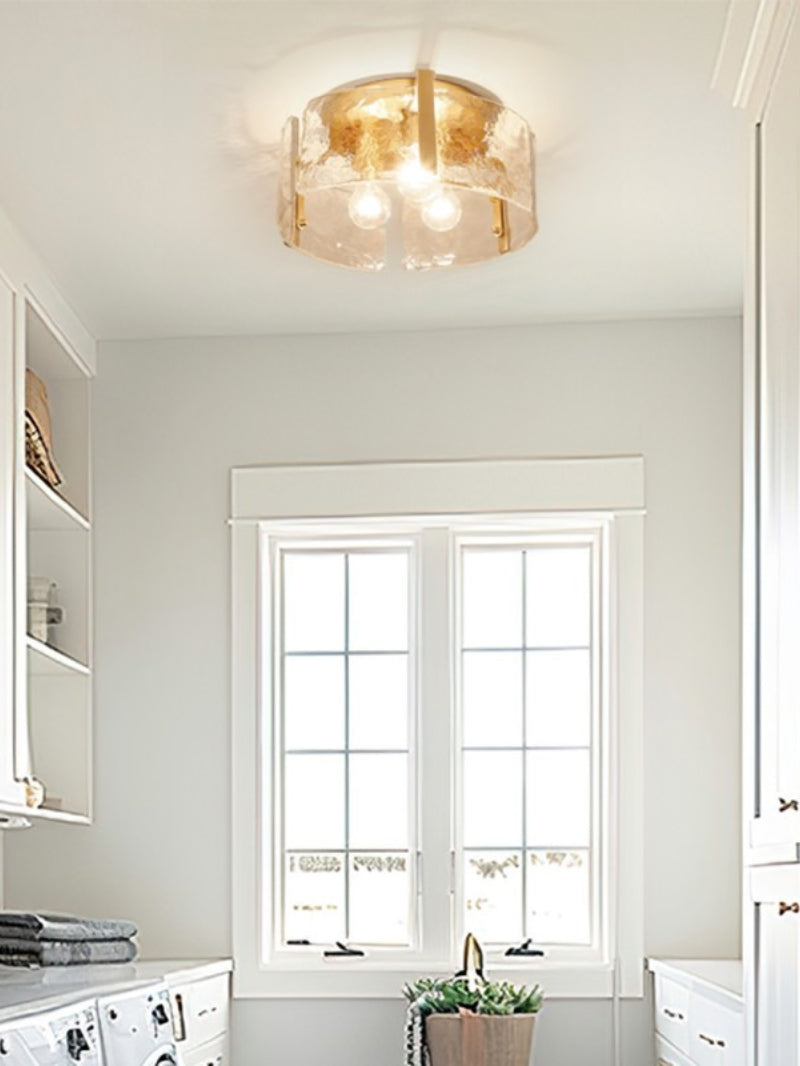 Plafonnier moderne rétro Kalvora avec abat-jour sculptural - Idéal pour chambre ou salon | Esilora