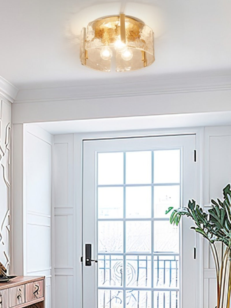 Plafonnier moderne rétro Kalvora avec abat-jour sculptural - Idéal pour chambre ou salon | Esilora