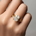Bague empilable en argent 925 avec zircon cubique - détail en or rhodium