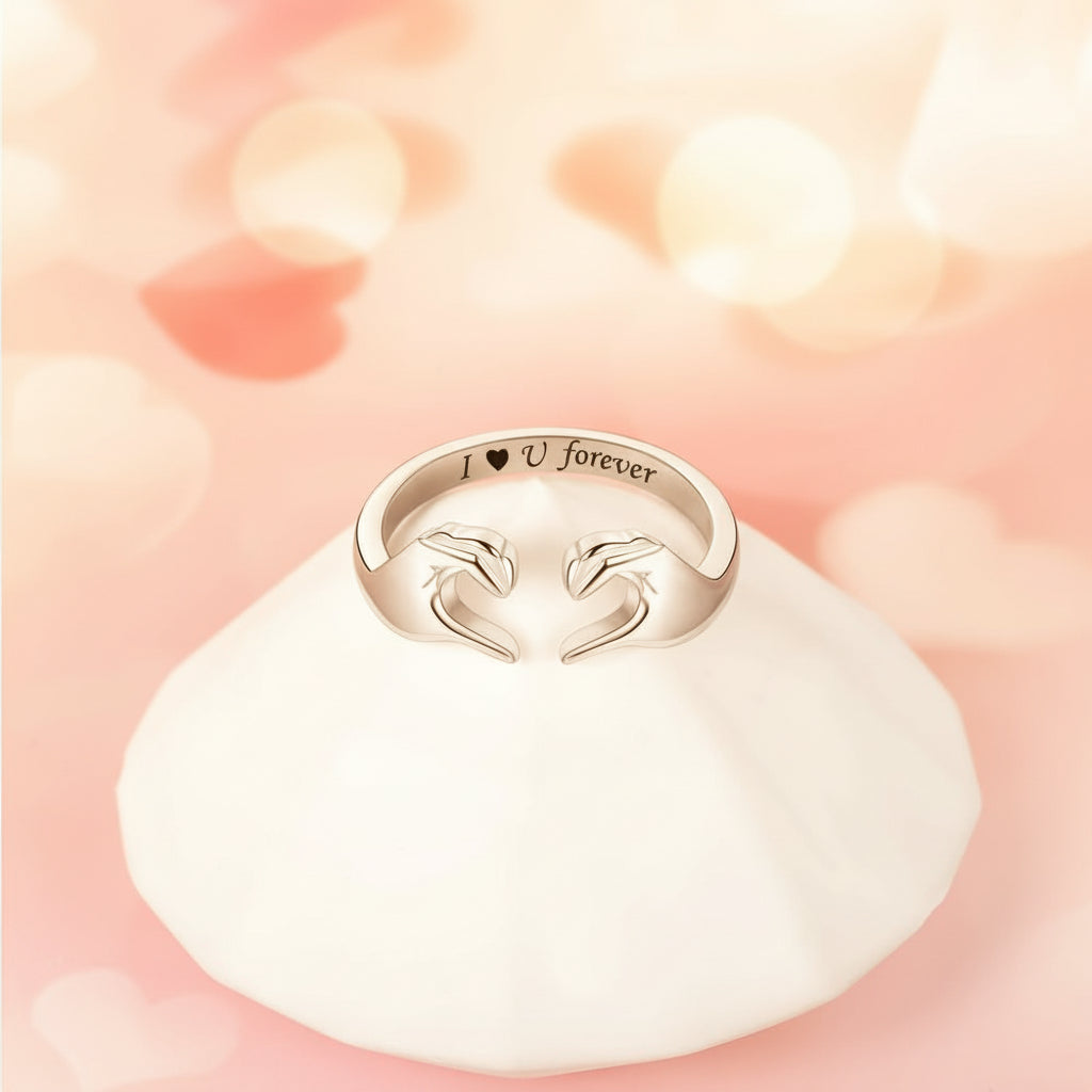 Silver Heart Motif Finger Ring — Romantic Jewelry Piece
